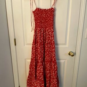 NEW Reformation Red Floral Print Dress